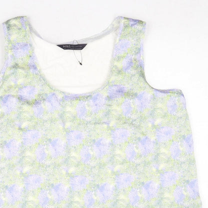 Womens UK Size 8 Marks and Spencer Multicoloured Basic Tank