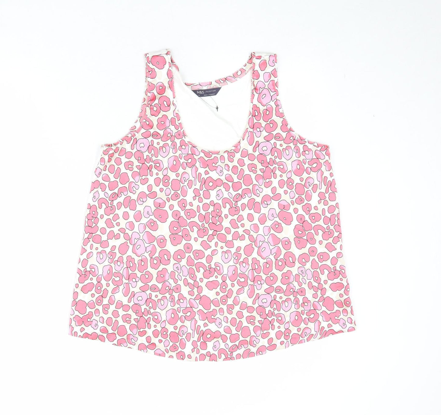 Womens UK Size 10 Marks and Spencer Pink Basic Tank
