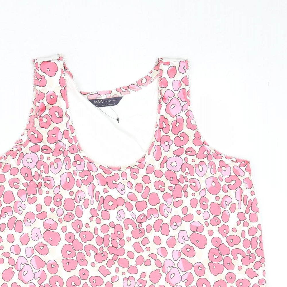 Womens UK Size 10 Marks and Spencer Pink Basic Tank