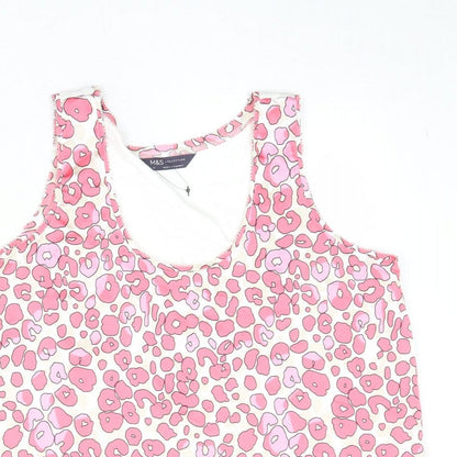 Womens UK Size 10 Marks and Spencer Pink Basic Tank
