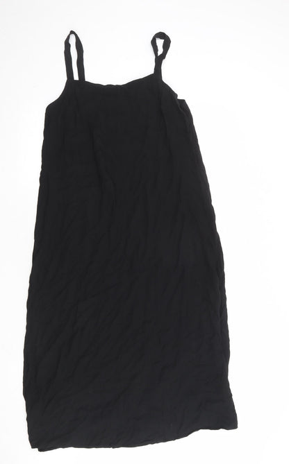 NEXT Womens Black Viscose A-Line Size 12 Round Neck Pullover