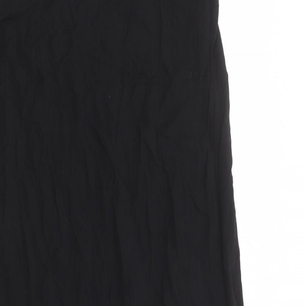 NEXT Womens Black Viscose A-Line Size 12 Round Neck Pullover