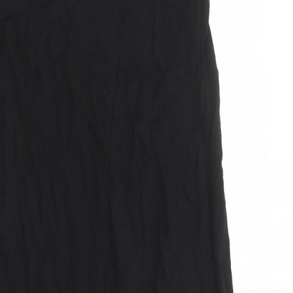 NEXT Womens Black Viscose A-Line Size 12 Round Neck Pullover