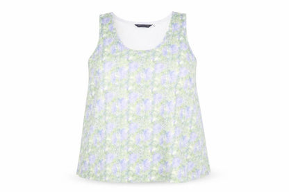 Marks and Spencer Womens Multicoloured Geometric Polyester Basic Tank Size 18 Scoop Neck