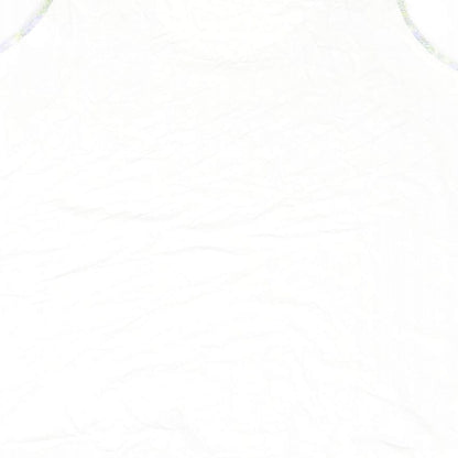 Marks and Spencer Womens Multicoloured Geometric Polyester Basic Tank Size 18 Scoop Neck