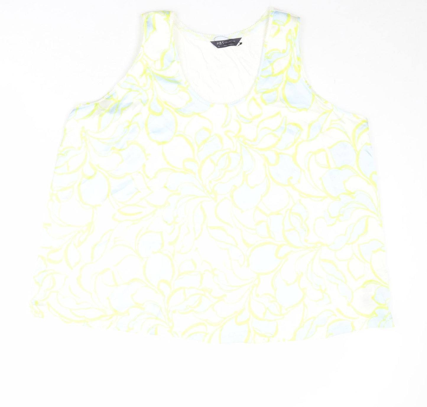 Womens UK Size 22 Marks and Spencer Multicoloured Basic Tank
