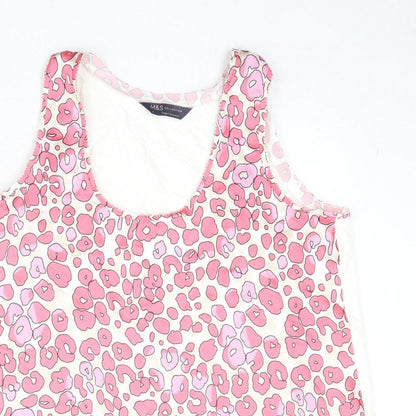 Womens UK Size 8 Marks and Spencer Pink Basic Tank