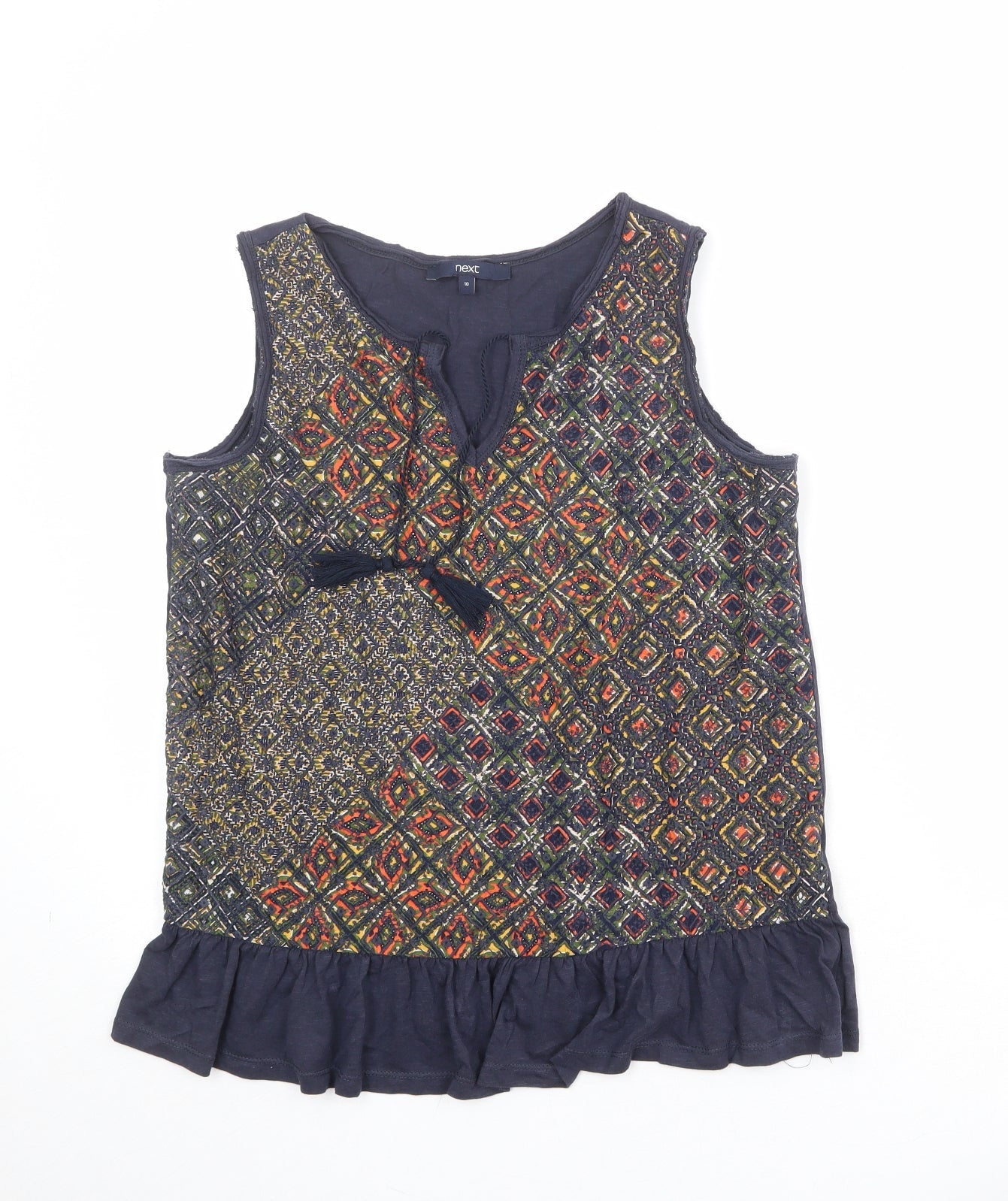 Womens UK Size 10 NEXT Multicoloured Basic Tank