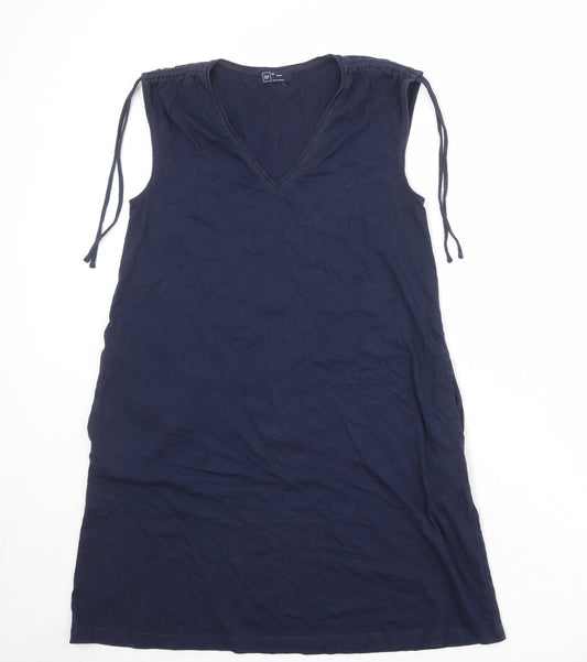 Gap Womens Blue Cotton A-Line Size XS V-Neck Pullover