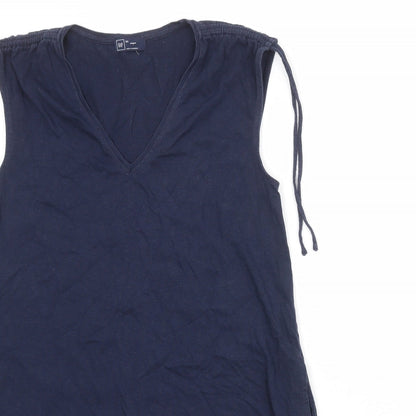 Gap Womens Blue Cotton A-Line Size XS V-Neck Pullover