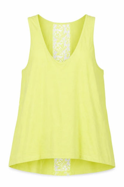 Womens UK Size M Zara Yellow Basic Tank