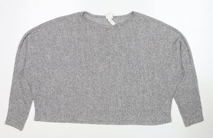 Womens UK Size L H&M Grey Pullover Jumper