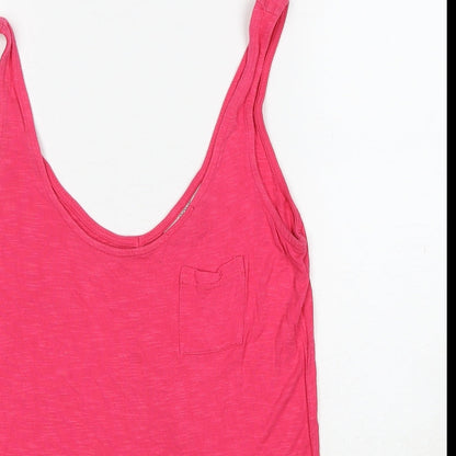 Womens UK Size 8 NEXT Pink Basic Tank