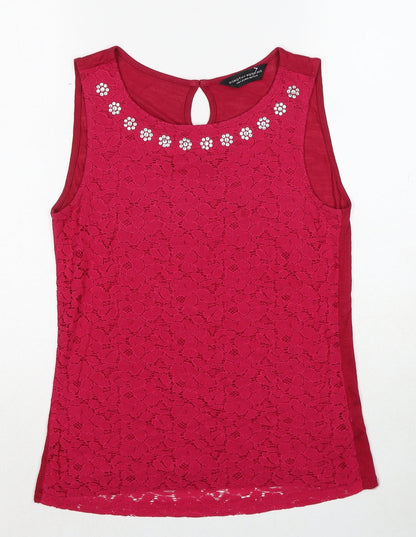 Womens UK Size 8 Dorothy Perkins Pink Basic Blouse