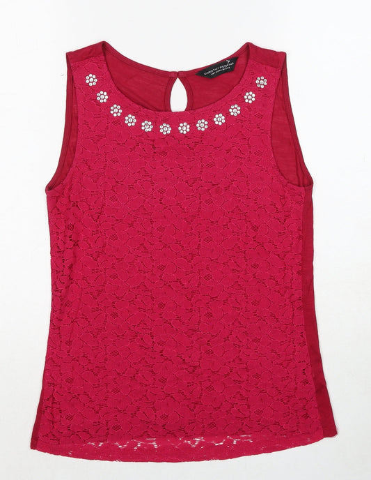 Womens UK Size 8 Dorothy Perkins Pink Basic Blouse
