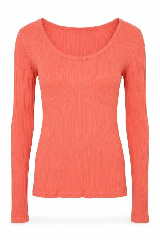 Womens UK Size 10 Crew Clothing Orange Basic T-Shirt