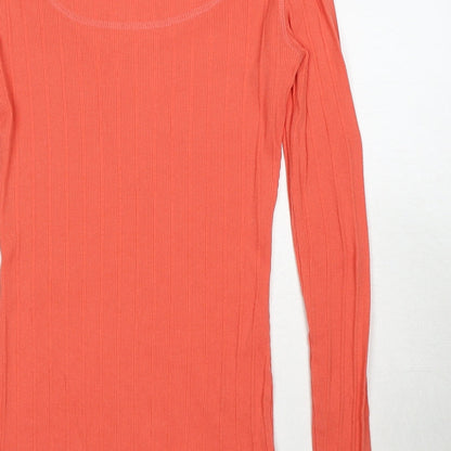 Womens UK Size 10 Crew Clothing Orange Basic T-Shirt