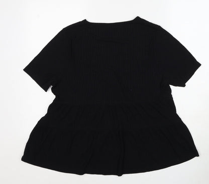 Womens UK Size 8 ASOS Black Basic T-Shirt