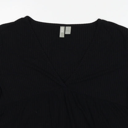 Womens UK Size 8 ASOS Black Basic T-Shirt