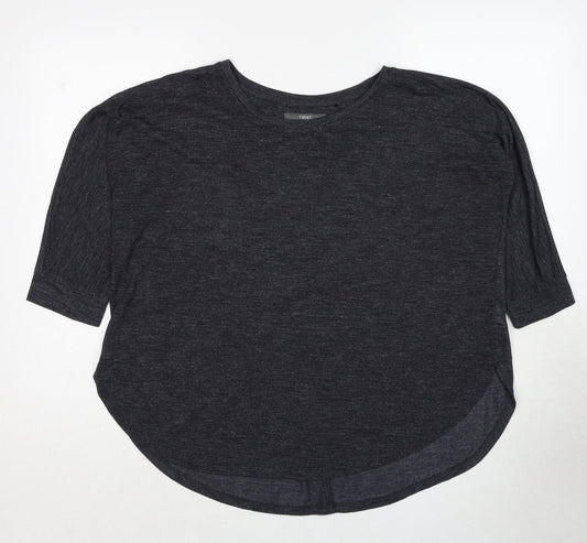 Womens UK Size 10 NEXT Grey Basic Blouse