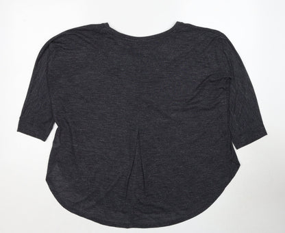 Womens UK Size 10 NEXT Grey Basic Blouse