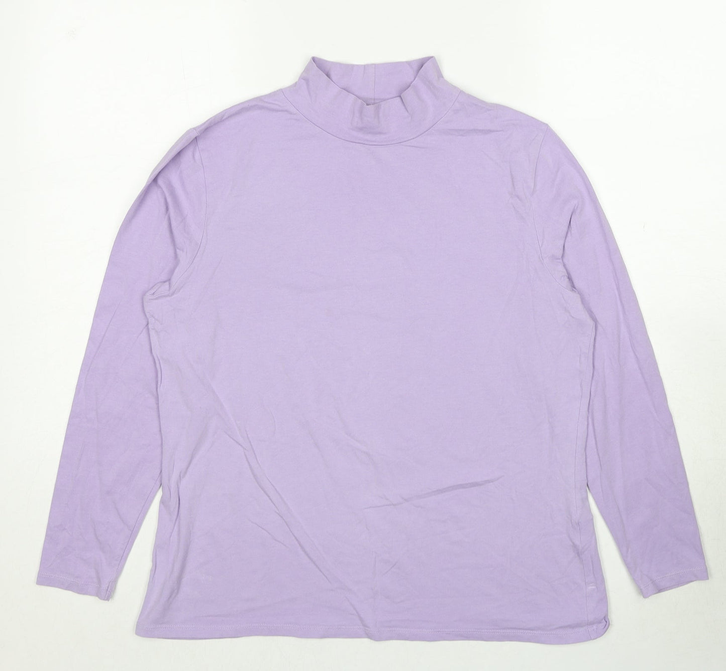 Womens UK Size 16 Marks and Spencer Purple Basic T-Shirt