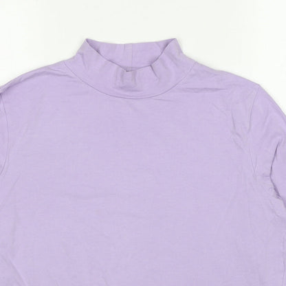 Womens UK Size 16 Marks and Spencer Purple Basic T-Shirt