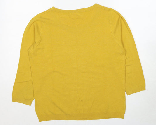 Womens UK Size XL Linea Yellow Pullover Jumper