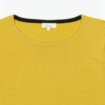 Womens UK Size XL Linea Yellow Pullover Jumper