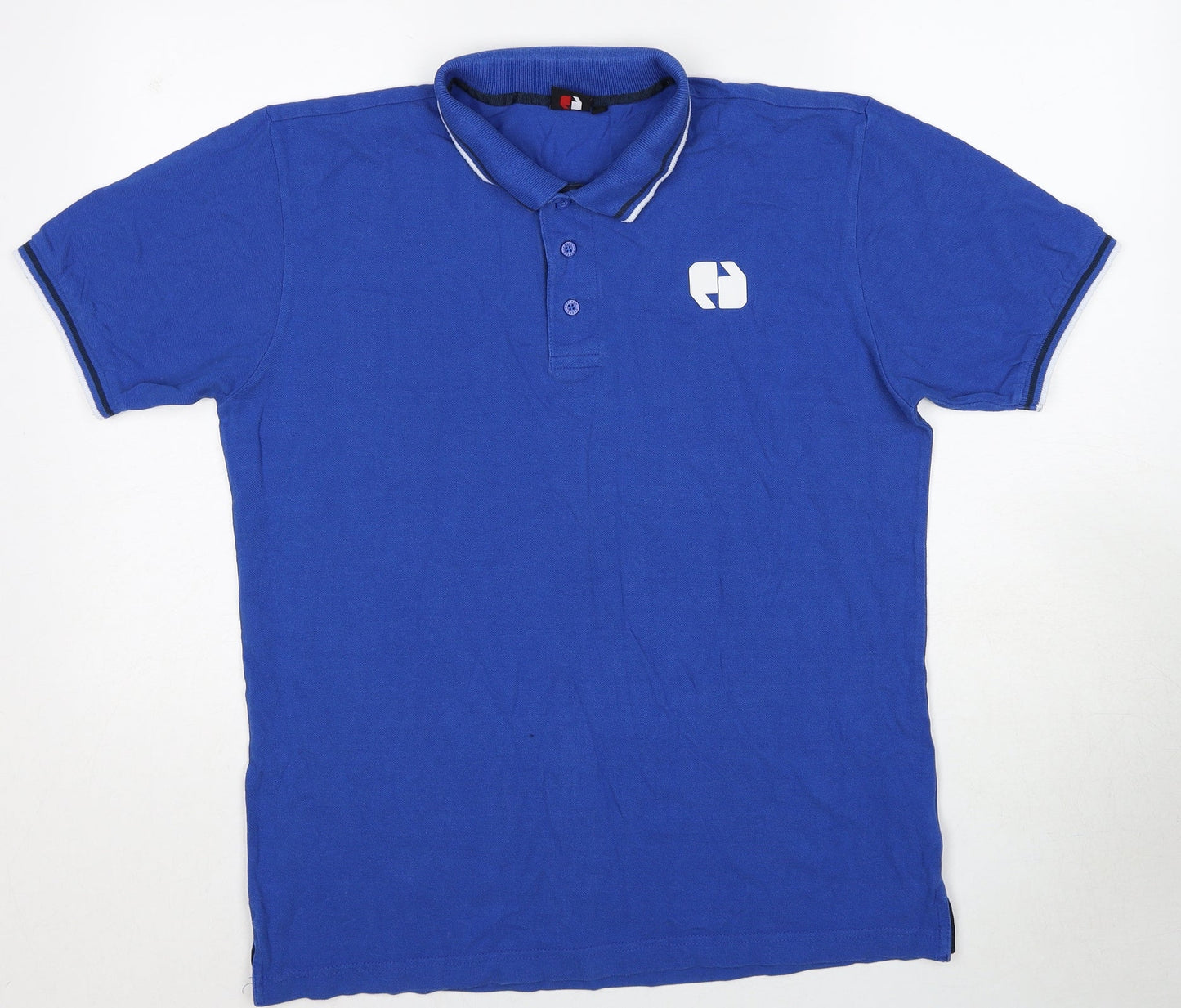 Sneaker Freak Mens Blue Cotton Polo Size M Collared Pullover