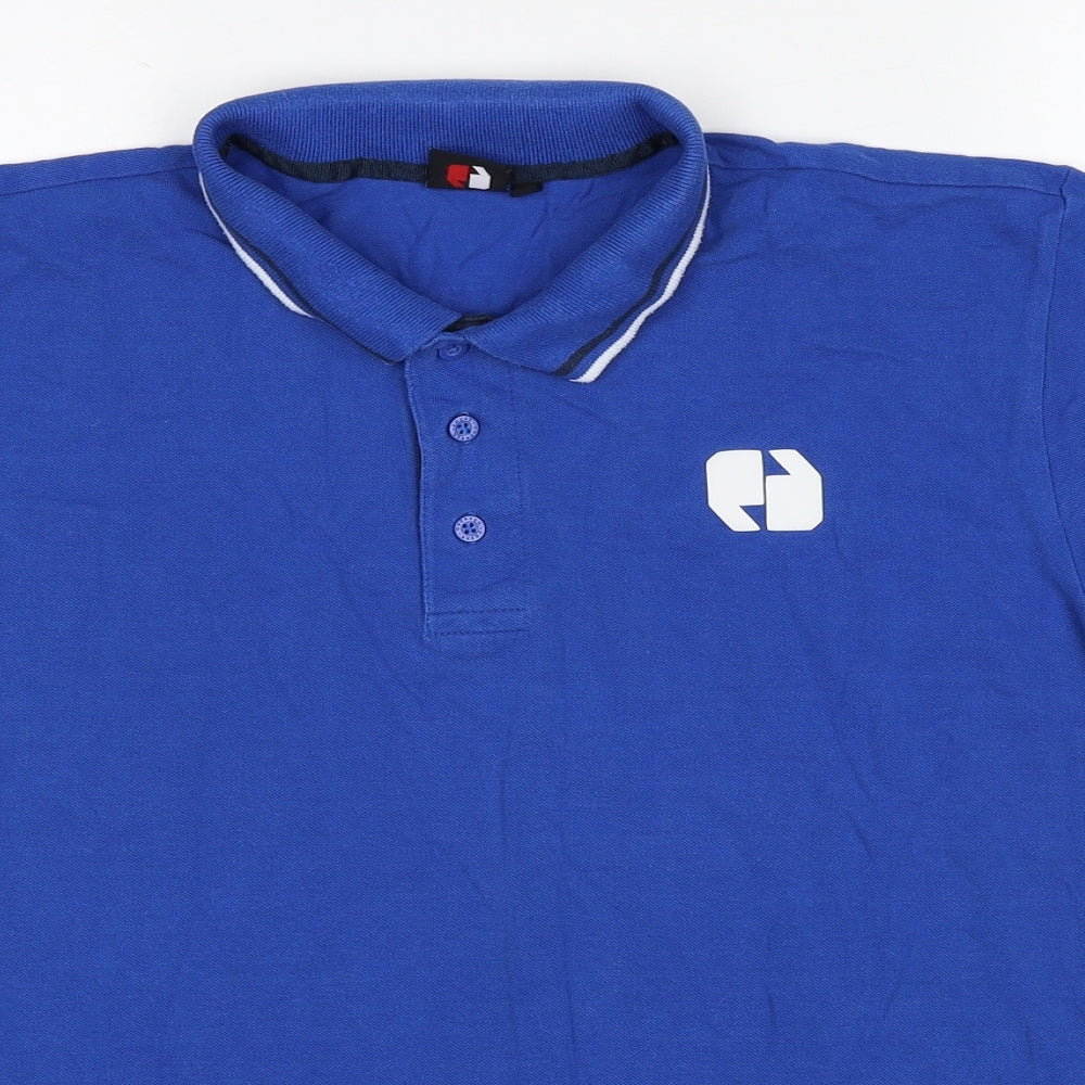 Sneaker Freak Mens Blue Cotton Polo Size M Collared Pullover