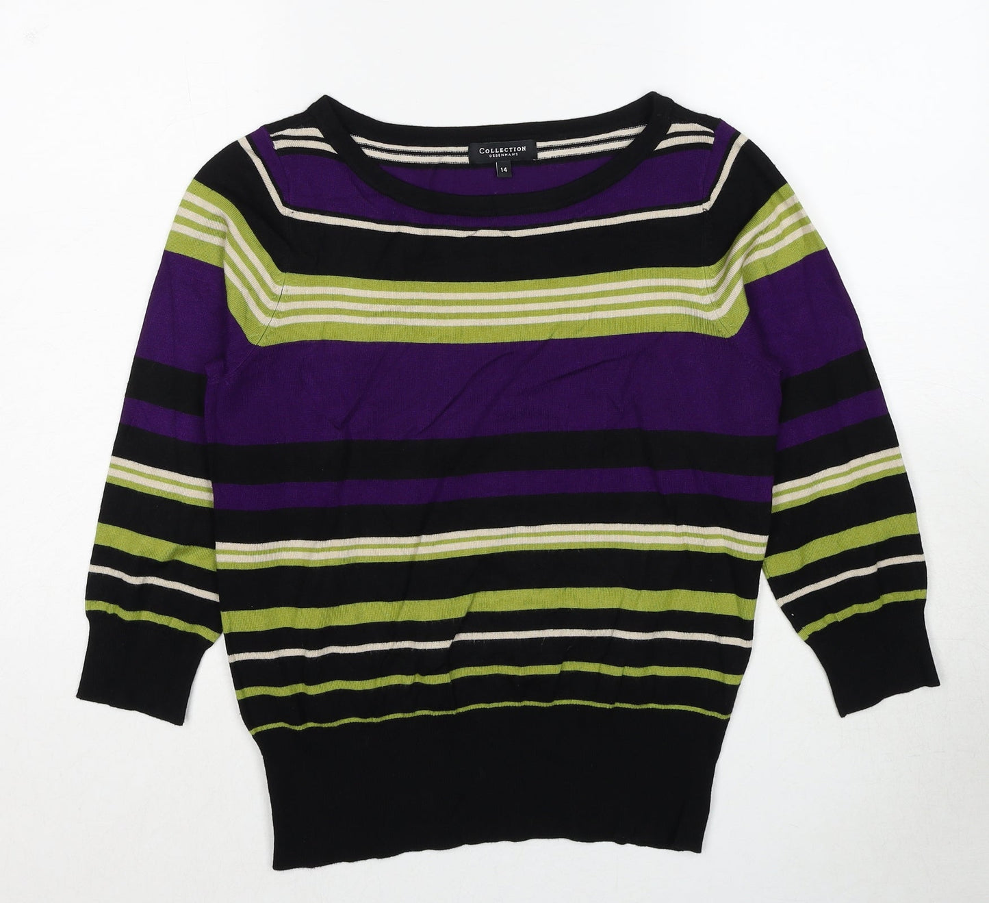 Womens UK Size 14 Debenhams Multicoloured Pullover Jumper