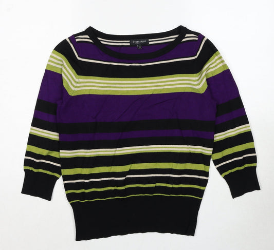Womens UK Size 14 Debenhams Multicoloured Pullover Jumper