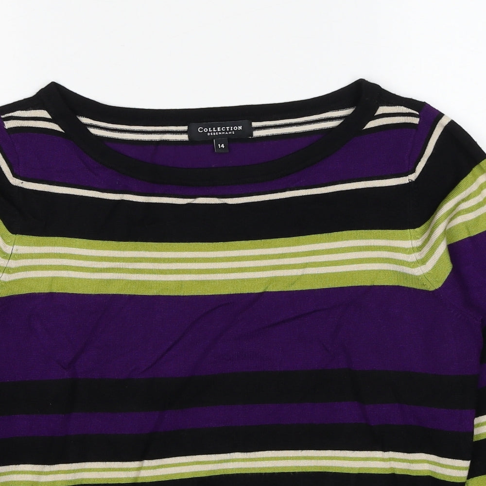 Womens UK Size 14 Debenhams Multicoloured Pullover Jumper
