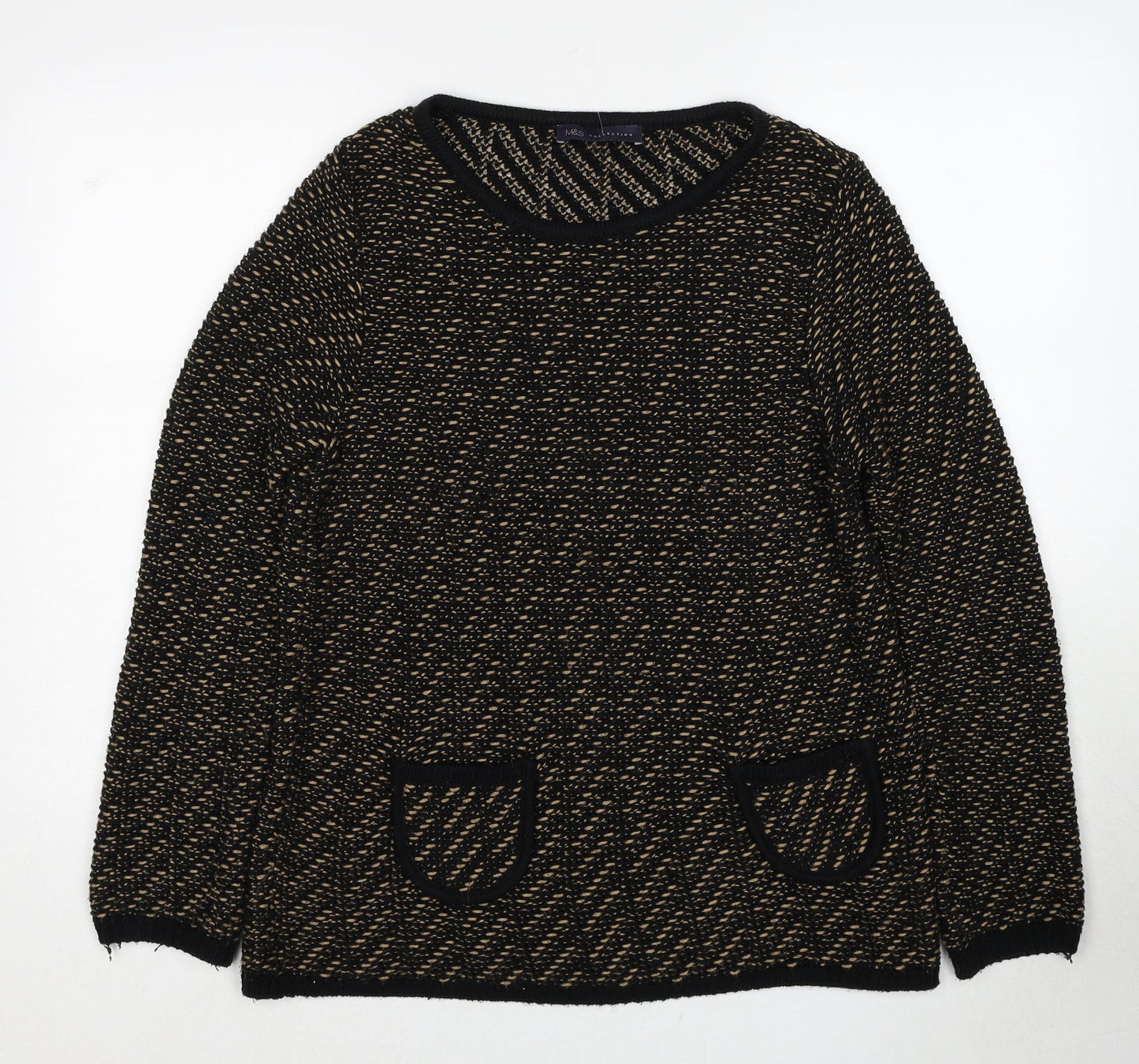 Womens UK Size 12 Marks and Spencer Black Pullover Jumper