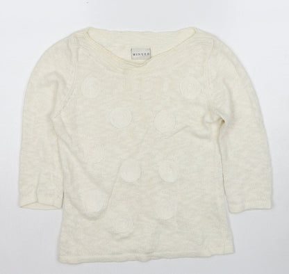 Womens UK Size 8 Minuet Ivory Pullover Jumper