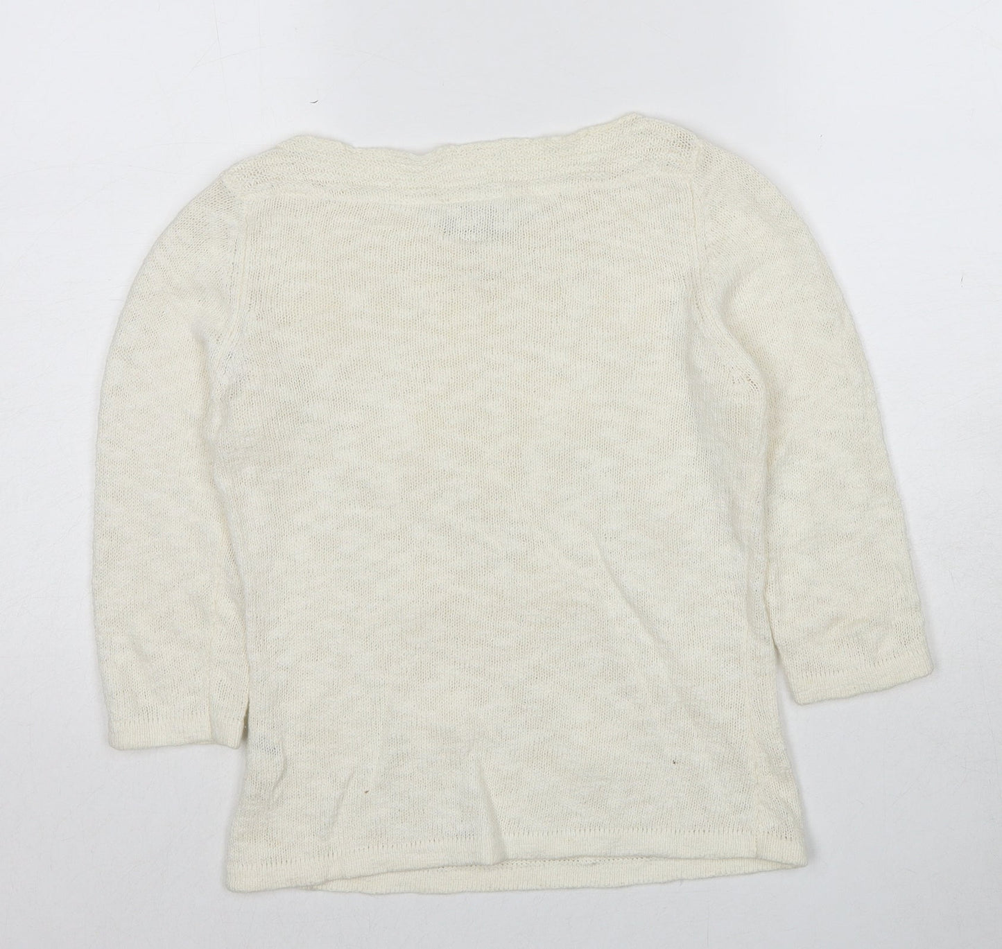 Womens UK Size 8 Minuet Ivory Pullover Jumper