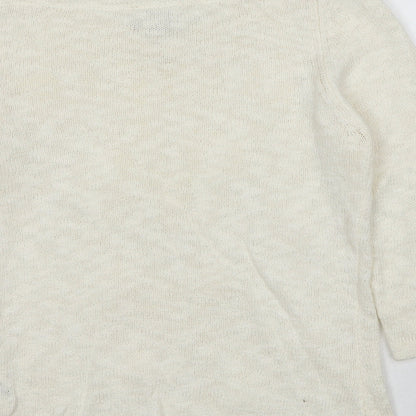 Womens UK Size 8 Minuet Ivory Pullover Jumper