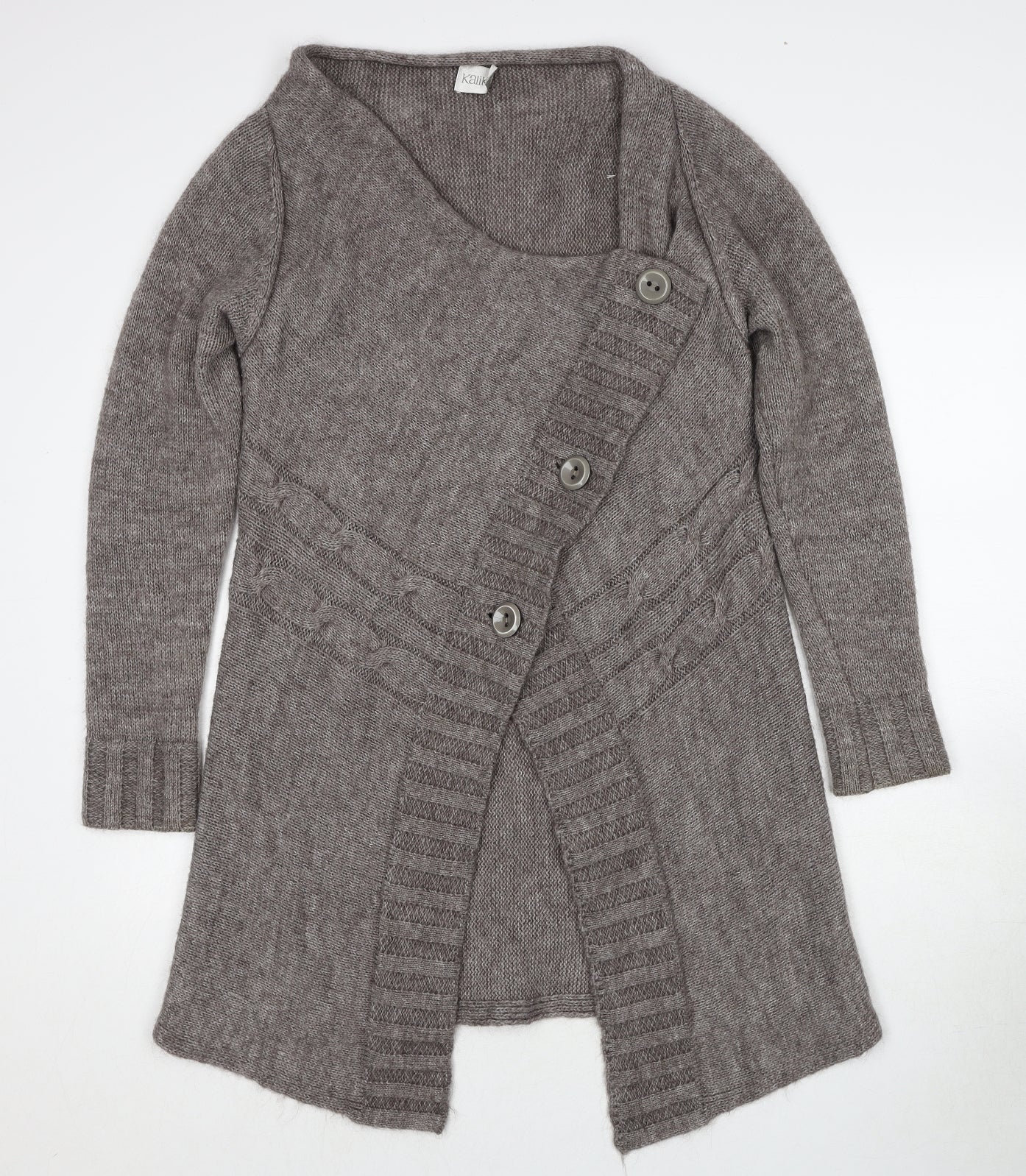 Womens UK Size M Kaliko Brown Cardigan Jumper