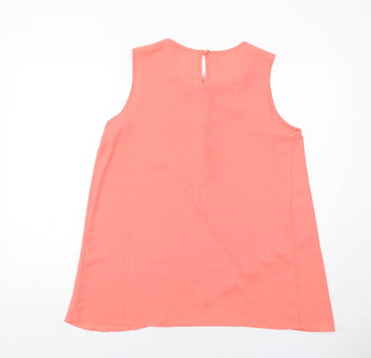 Womens UK Size 14 Roman Orange Basic Blouse
