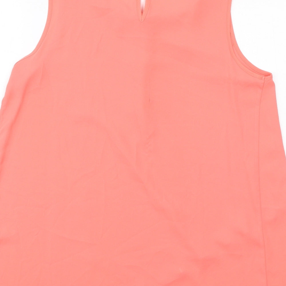 Womens UK Size 14 Roman Orange Basic Blouse