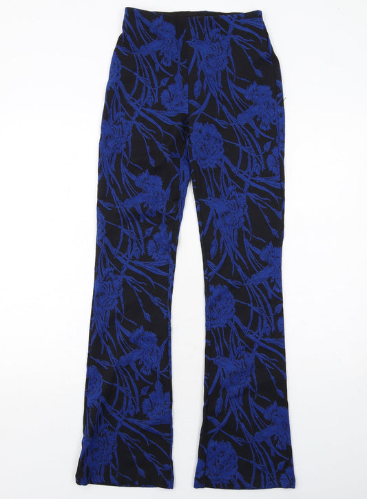 Womens UK Size S Zara Regular Fit  Blue Trousers