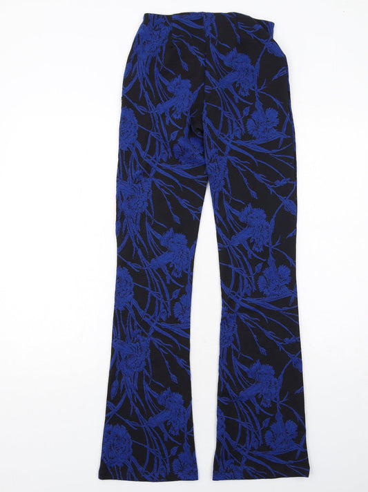 Womens UK Size S Zara Regular Fit  Blue Trousers