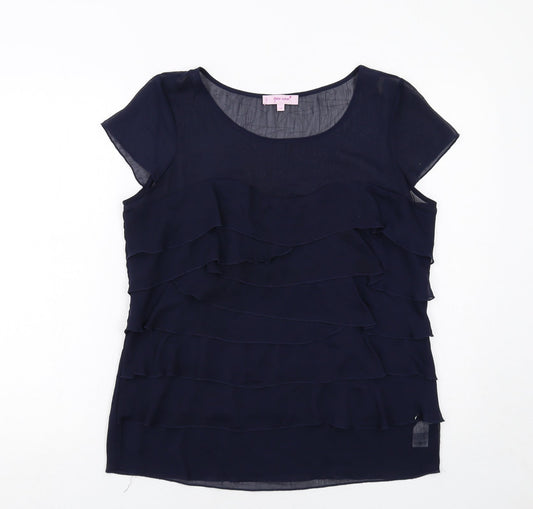 Womens UK Size 14 Per Una Blue Basic Blouse