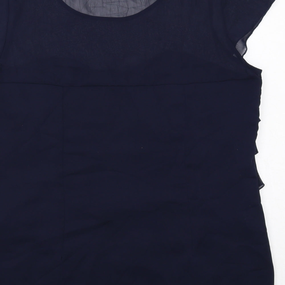 Womens UK Size 14 Per Una Blue Basic Blouse
