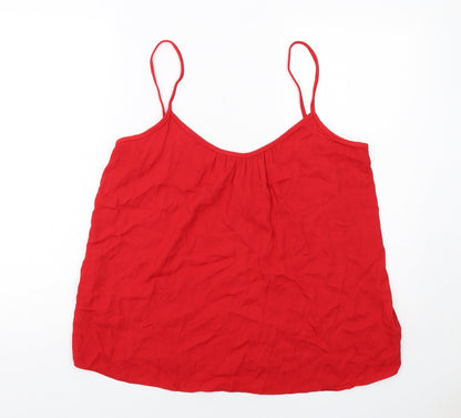 Womens UK Size L Mango Red Basic Tank