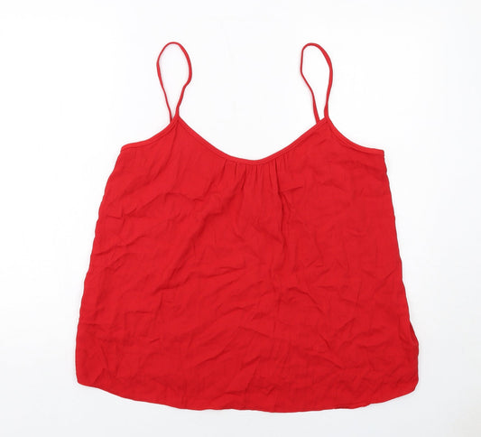 Womens UK Size L Mango Red Basic Tank