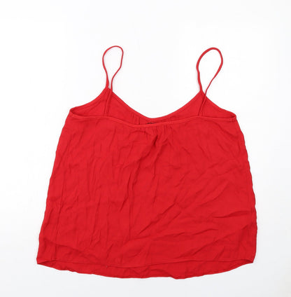 Womens UK Size L Mango Red Basic Tank