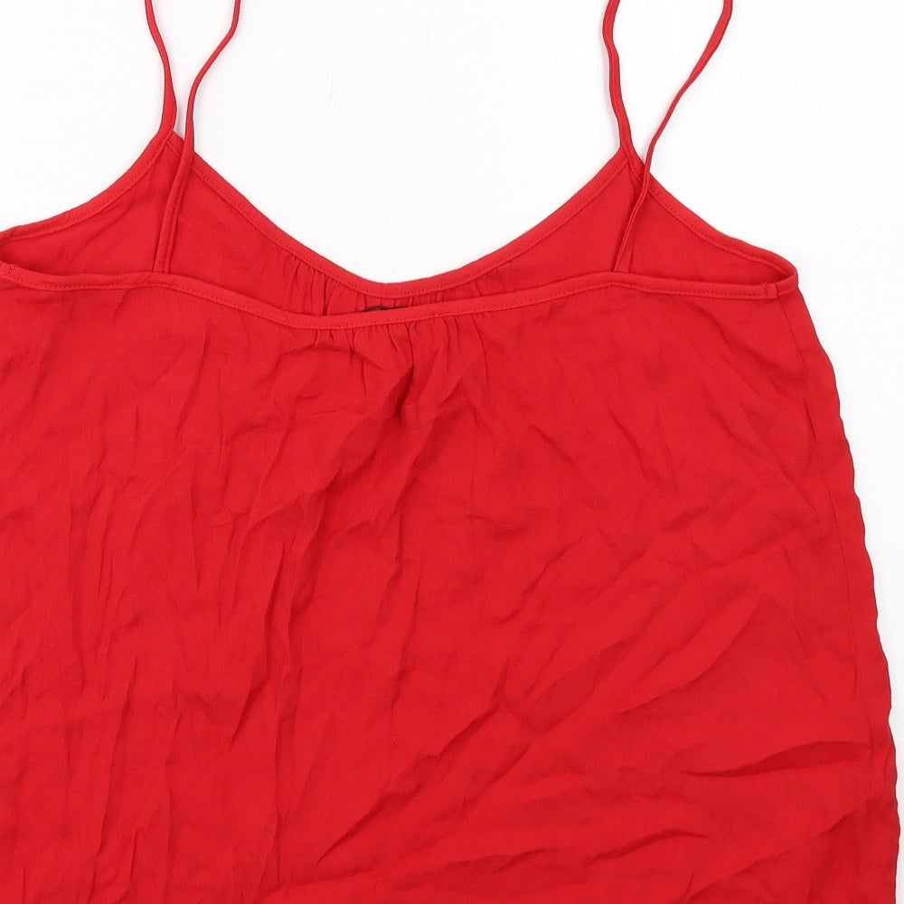 Womens UK Size L Mango Red Basic Tank
