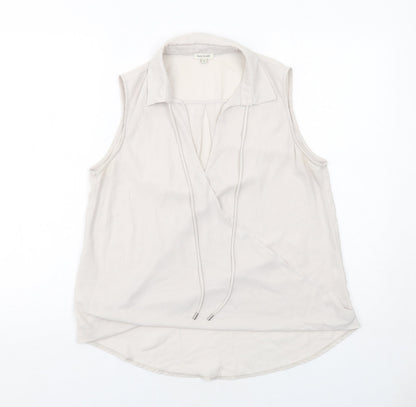 Womens UK Size 10 River Island Grey Basic Tank